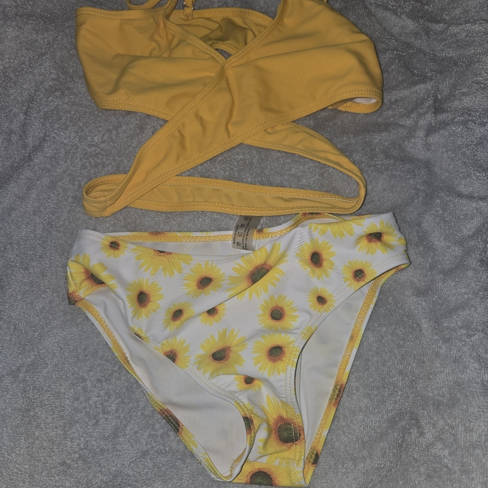 Sunflower Yellow Kids Bikini